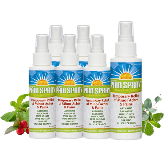 Premiere's Pain Spray bottle with menthol mist for cooling joint relief.