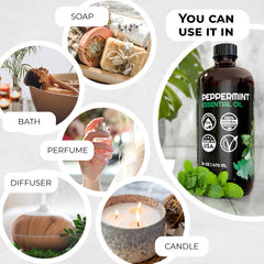 Premium Nature peppermint oil for laundry adds a fresh, natural scent.