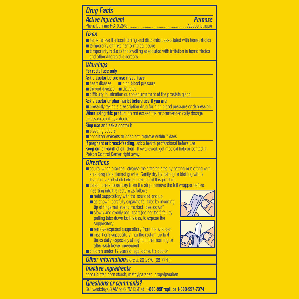 Preparation H packaging with brand logo visible.