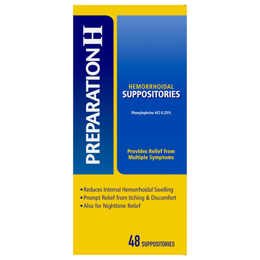 Preparation H branding graphic implying swollen tissue relief concept.