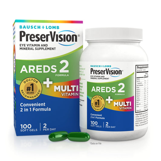 PreserVision AREDS2 daily multivitamin bottle for convenient eye health support