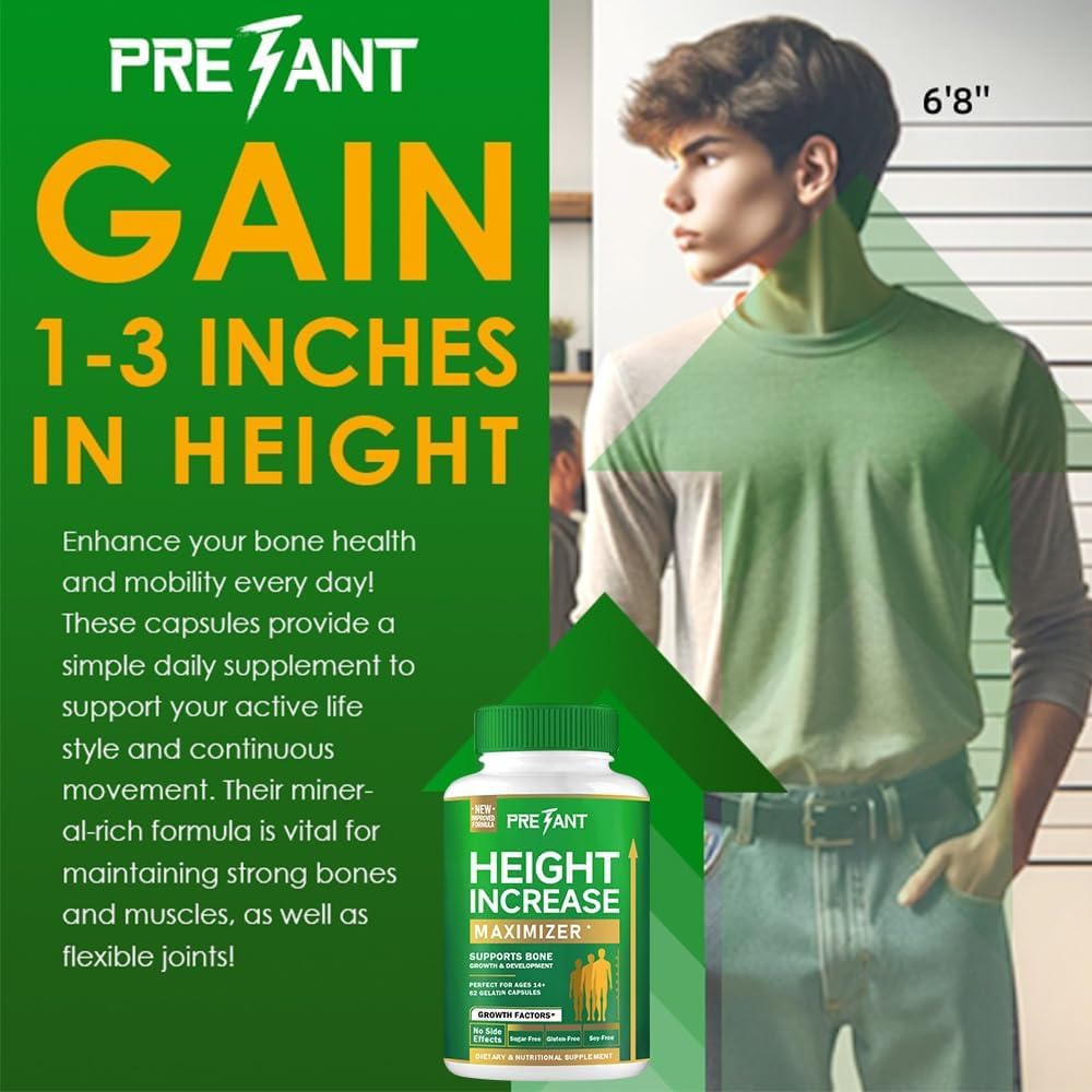 Closeup of PRETANT Growth Capsules bottle cap highlighting hormone-free, non-GMO formula.