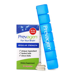 Prevagen Regular Strength bottle with capsules for convenient daily use.