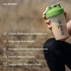 Previnex Nourify Plus gluten-free dairy-free visual conveys allergy-friendly protein for sensitive diets.