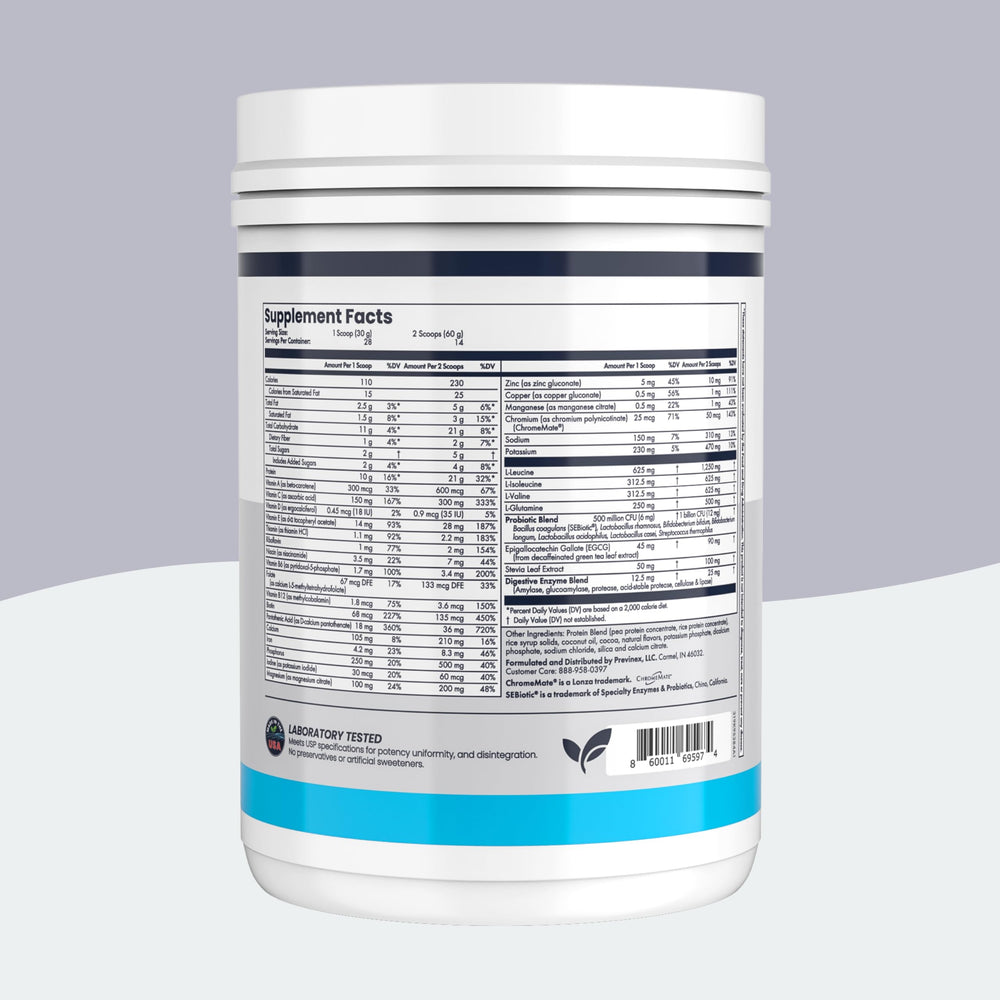 Previnex Nourify Plus scoop with precise serving for post-workout fueling.