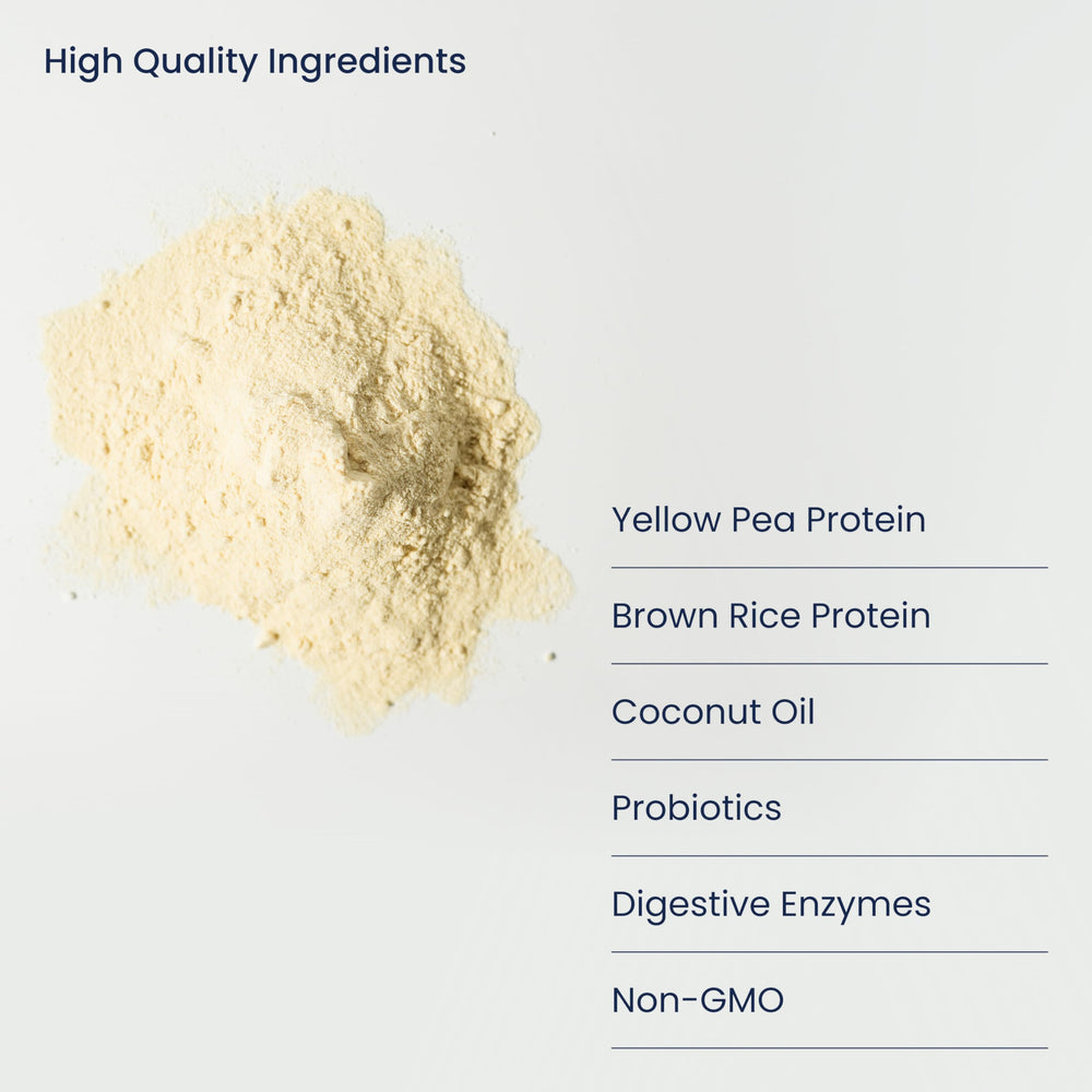 Previnex Nourify Plus vanilla shake bottle foreground, convenient daily protein support.