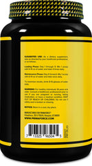 Primaforce Creatine Monohydrate micronized powder close-up emphasizing fine texture.