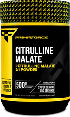 Primaforce L-Citrulline Malate Powder Bottle—vegan, non-GMO workout fuel.