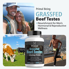 Primal Being capsules closeup highlights freeze-dried nutrients and potency.