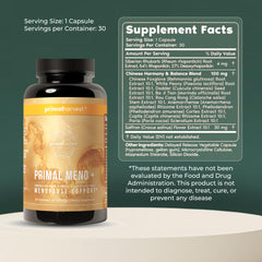 Primal Harvest Ashwagandha with mushrooms capsules closeup for easy daily use