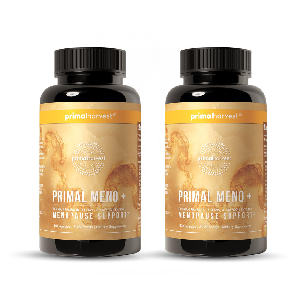 Primal Harvest Meno+ bottle pour for easy daily use and comfort.