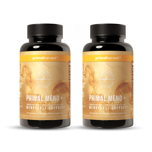 Primal Harvest Meno+ bottle pour for easy daily use and comfort.
