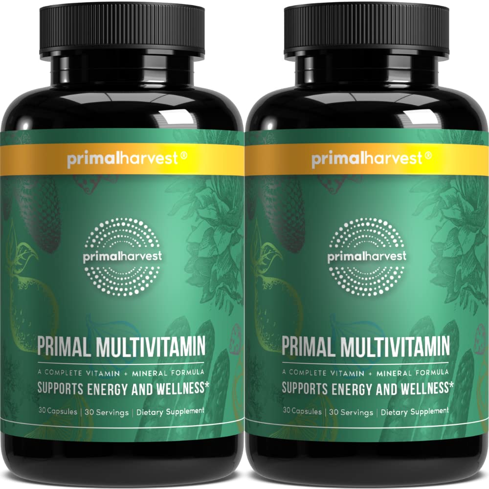 Primal Harvest Primal Multivitamin bottle front view for daily wellness.