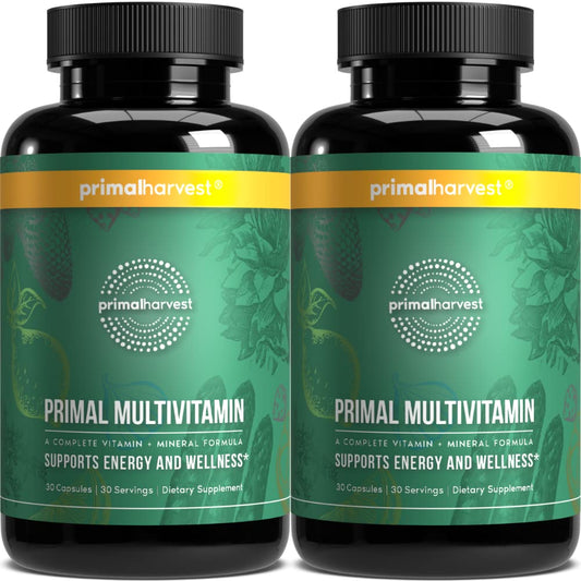 Primal Harvest Primal Multivitamin bottle front view for daily wellness.