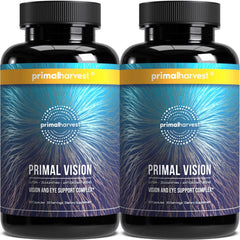 Primal Harvest Primal Vision capsules closeup for daily eye health support.