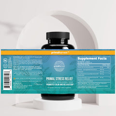 Primal Harvest Vitamin B6 capsule close-up for mood balance.