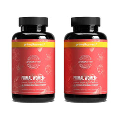 Primal Harvest women's multivitamin bottle front showcases premium packaging for daily wellness