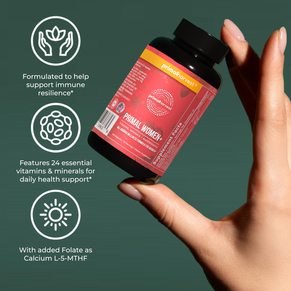 Primal Harvest gluten-free dietary info image highlights allergy-friendly formula