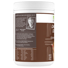 Primal Kitchen Chocolate Coconut Collagen Fuel Drink Mix baking scene highlights 0 sugar and natural monk fruit sweetness