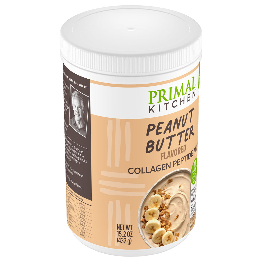 Primal Kitchen Collagen Fuel dissolving in a hot beverage for a cozy sip.