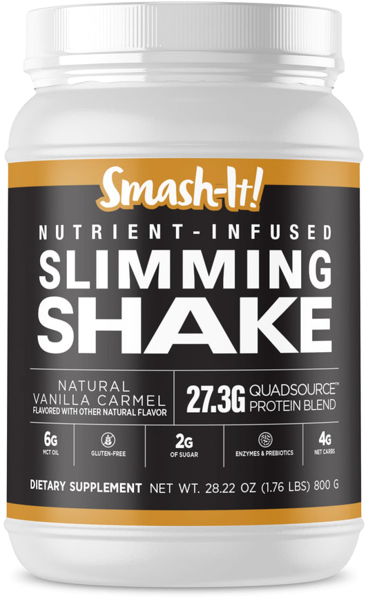 Primal Labs Smash-It vanilla protein powder tub, smooth aroma and versatile shake base.