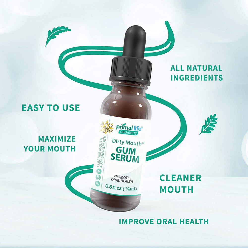 Primal Life Gum Drops brush-use image shows easy integration with daily routine.