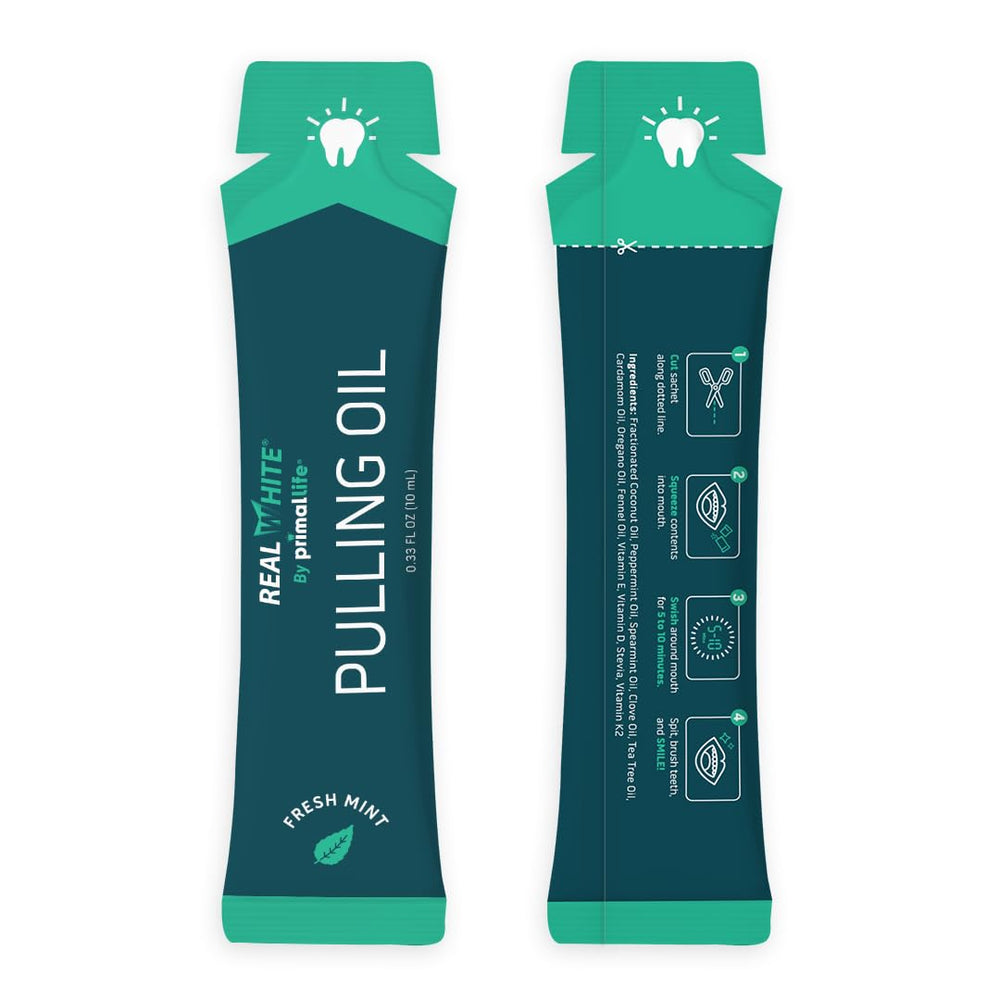 Primal Life Organics Real White Pulling Oil ingredients: coconut oil and essential oils.