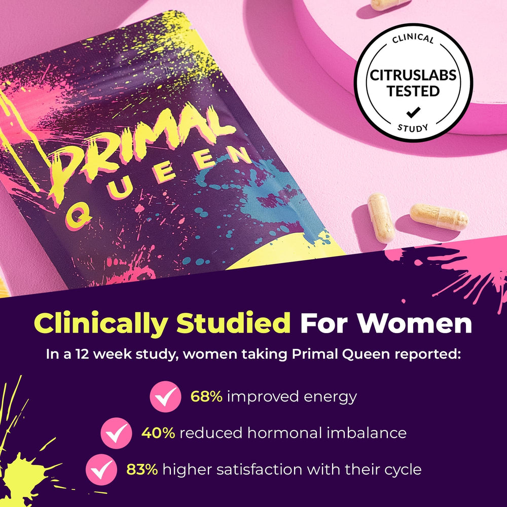Primal Queen bottle with kidney capsules for nutrient-dense female wellness.