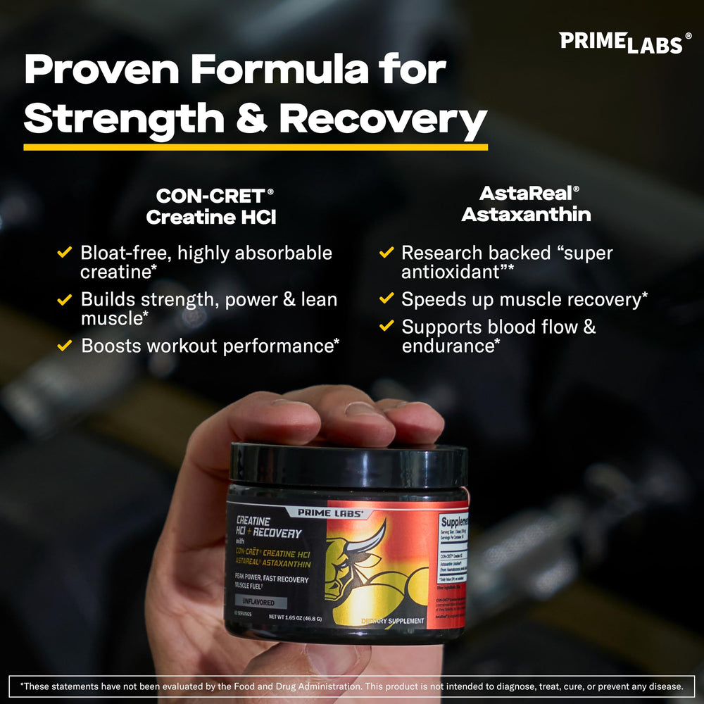 Prime Labs AstaReal astaxanthin 6 mg bottle emphasized for potency