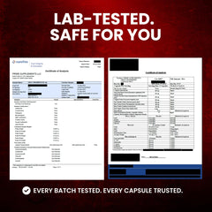 PRIME MAXIMIZERS lab-tested seal ensuring safety and quality.