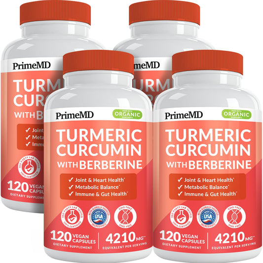 PrimeMD 5-in-1 turmeric curcumin bottle ready for daily wellness routine