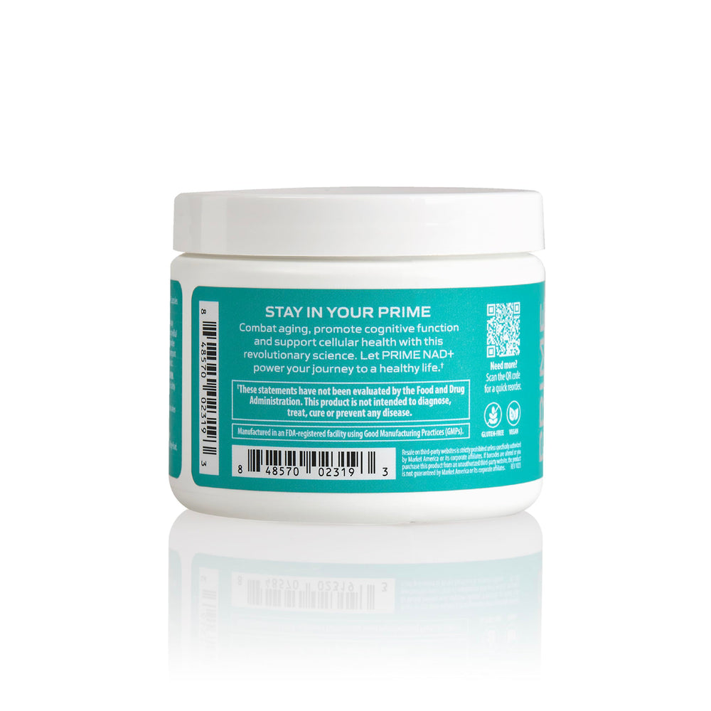PRIME NAD+ GMP facility icon signaling quality production standards.