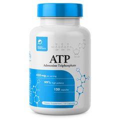 Prime Powders ATP capsules bottle front showing 400 mg dose for energy support.