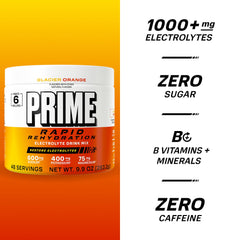 Shaker with PRIME powder ready for post workout hydration