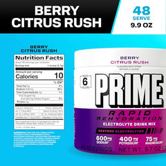 Prime Rapid Rehydration scoop demonstrates easy serving and quick hydration