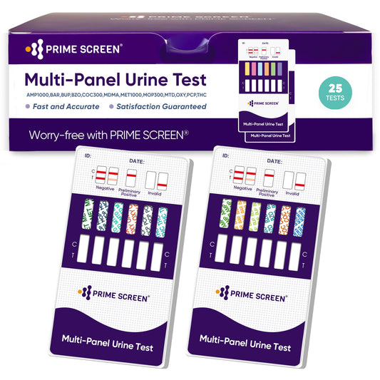 Prime Screen 12-panel kit packaging for discreet home testing.