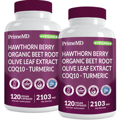 PrimeMD 26-in-1 Nitric Oxide bottle front view supports daily vitality and circulation.