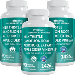 PrimeMD 32-in-1 liver support bottle for daily wellness.
