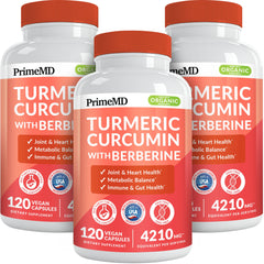 PrimeMD 5-in-1 turmeric bottle front supports daily wellness