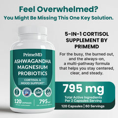 PrimeMD cortisol capsules with magnesium and shilajit for steady energy.