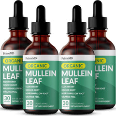 PrimeMD Mullein Drops bottle for daily lung support and breathing comfort.