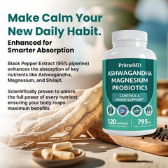 PrimeMD probiotic ingredient blend promoting gut-friendly cortisol support.