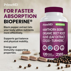 PrimeMD Turmeric ingredient image showcases herbal richness in the mix.