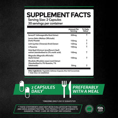 CortiSync label design emphasizes organic blend and adaptogens for balanced support.