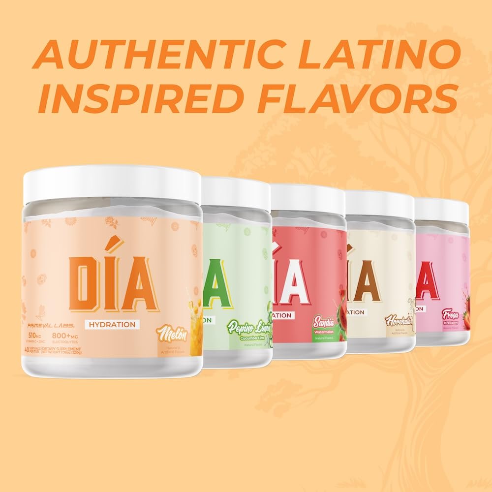 Primeval Labs DIA Hydration Melon nutrition label emphasizing low sugar content.