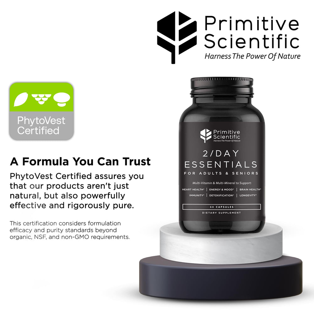 Primitive Scientific natural ingredients visual emphasizes antioxidant-rich components.