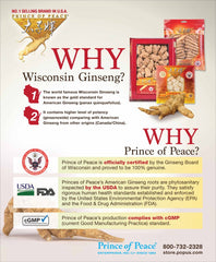 Prince Of Peace Wisconsin American Ginseng 5 Year Root Jumbo Slices ready for broths.