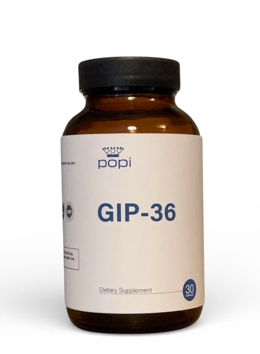 Prince of Peptides Gip-36 bottle with seal, highlighting daily wellness support possibility.