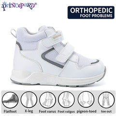 Princepard Kids High-Top Corrective Sneakers offer arch support for growing feet.