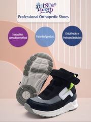 Princepard orthopedic kids shoes green top view shows roomy toe box.